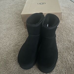 UGG classic mini platform boots.